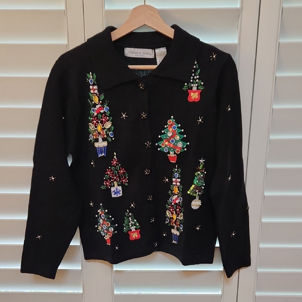 Victoria Jones Petite Black Sweater